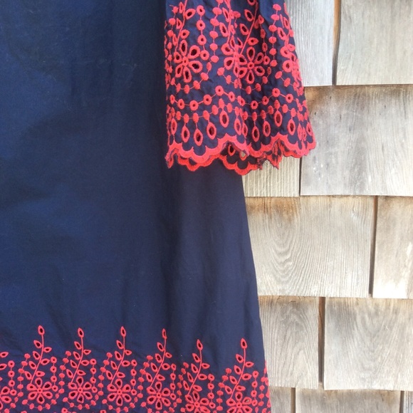 J. Crew Dress red eyelet lace - Picture 3 of 3